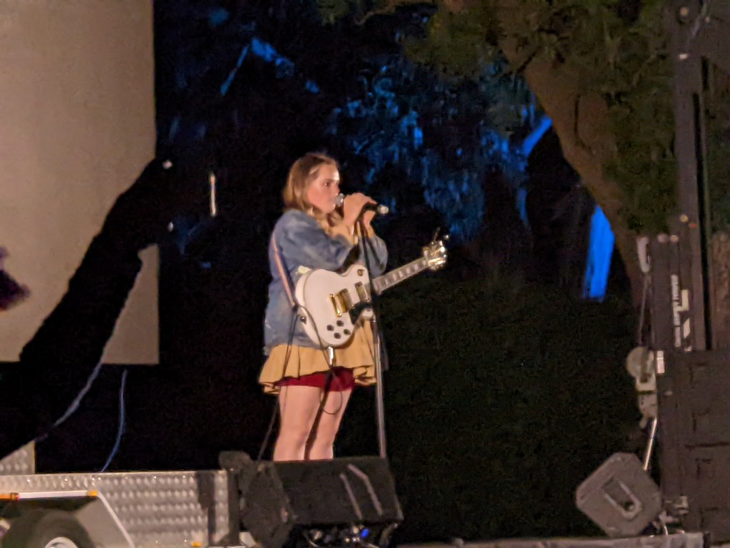 Local Canberra musician Sophie Edwards took to the stage to provide the pre-event and mid-interval entertainment