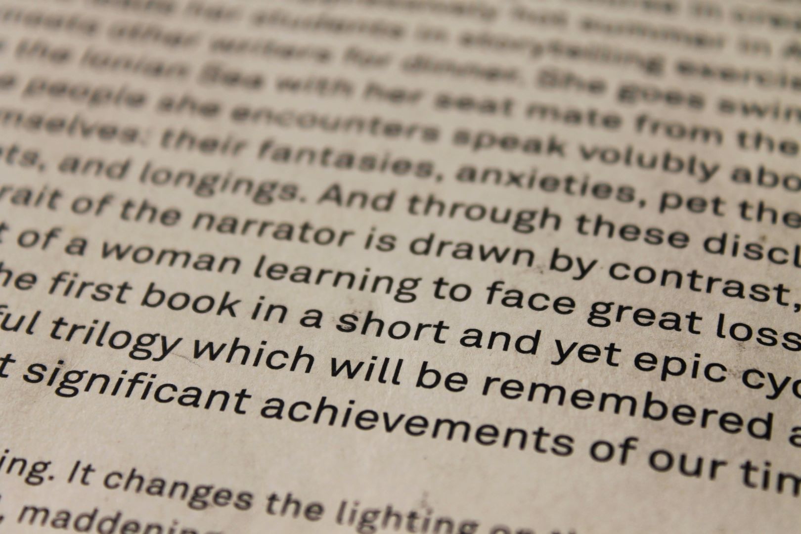 Black text on a cream coloured page