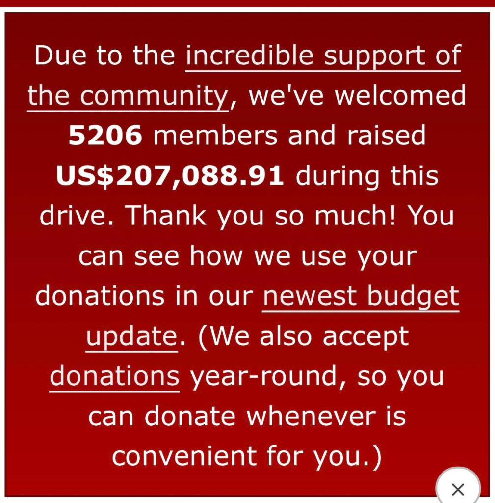 A screenshot to demonstrate the dedication of readers and writers alike for the website. 