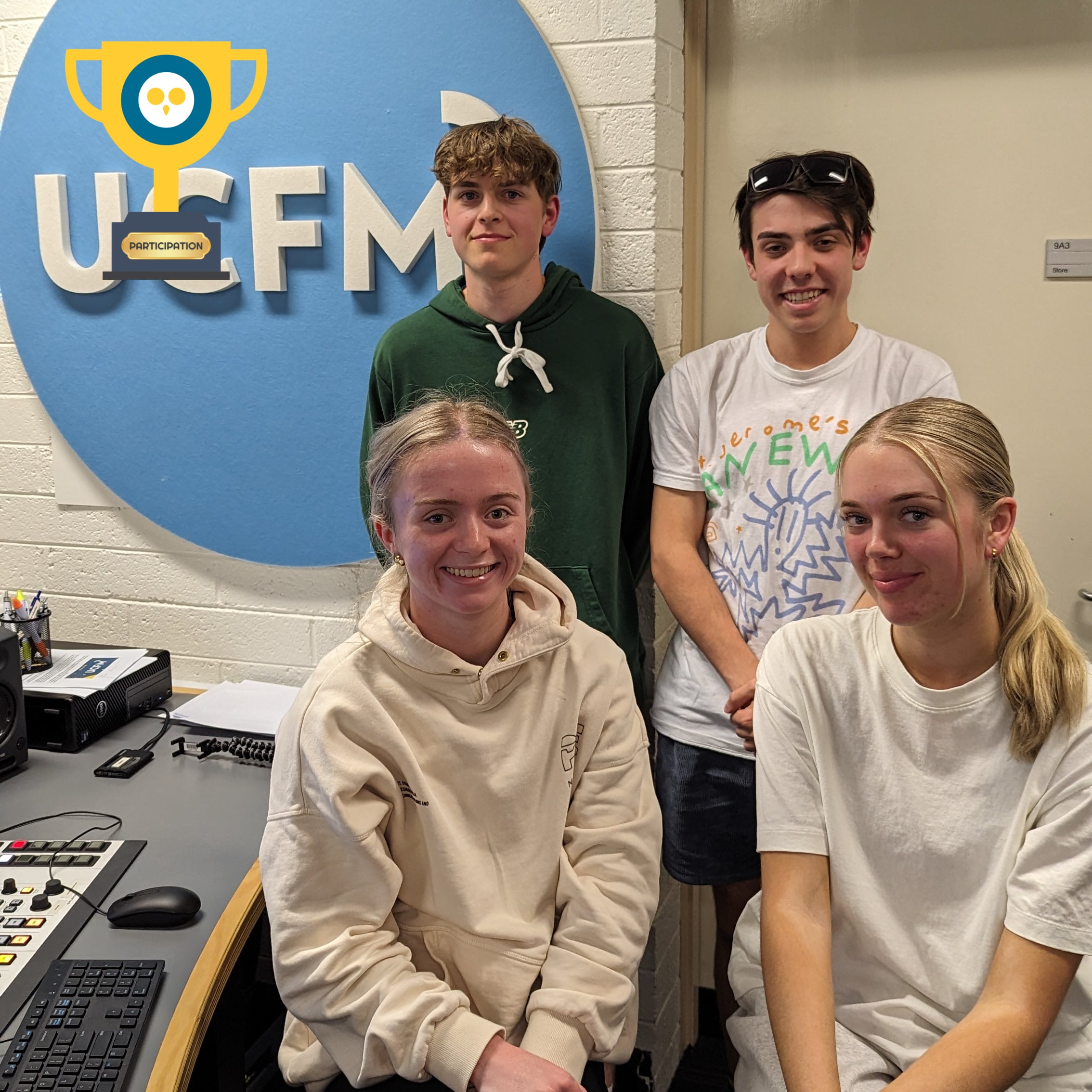 The Monday Matchup team in the UCFM studio.