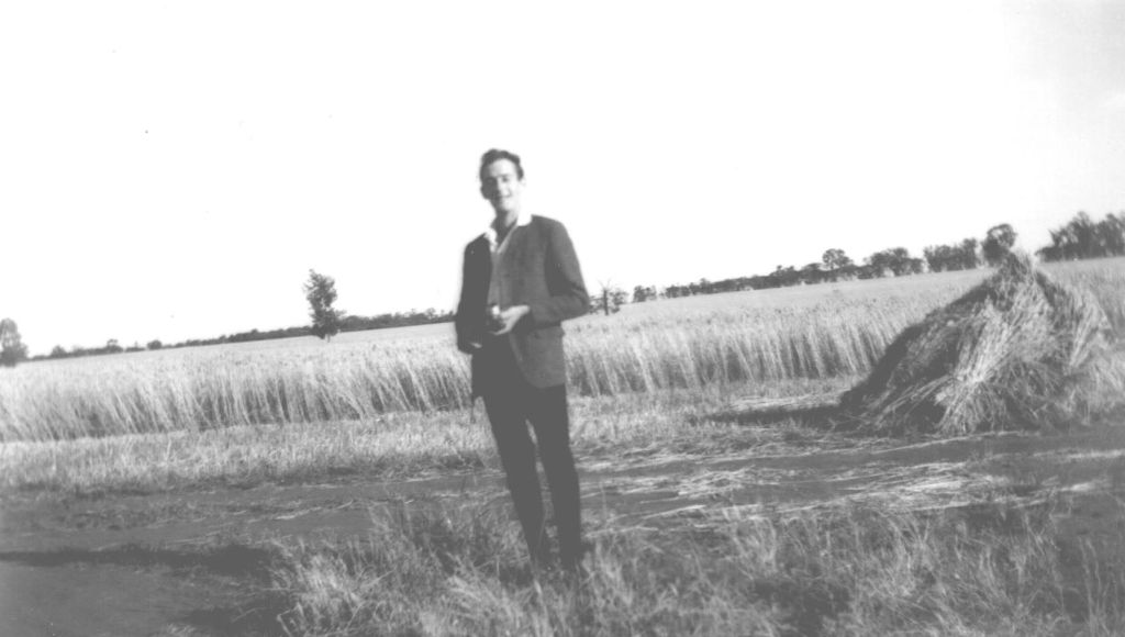 Auger Eye inventor Leon Boneham standing in paddock