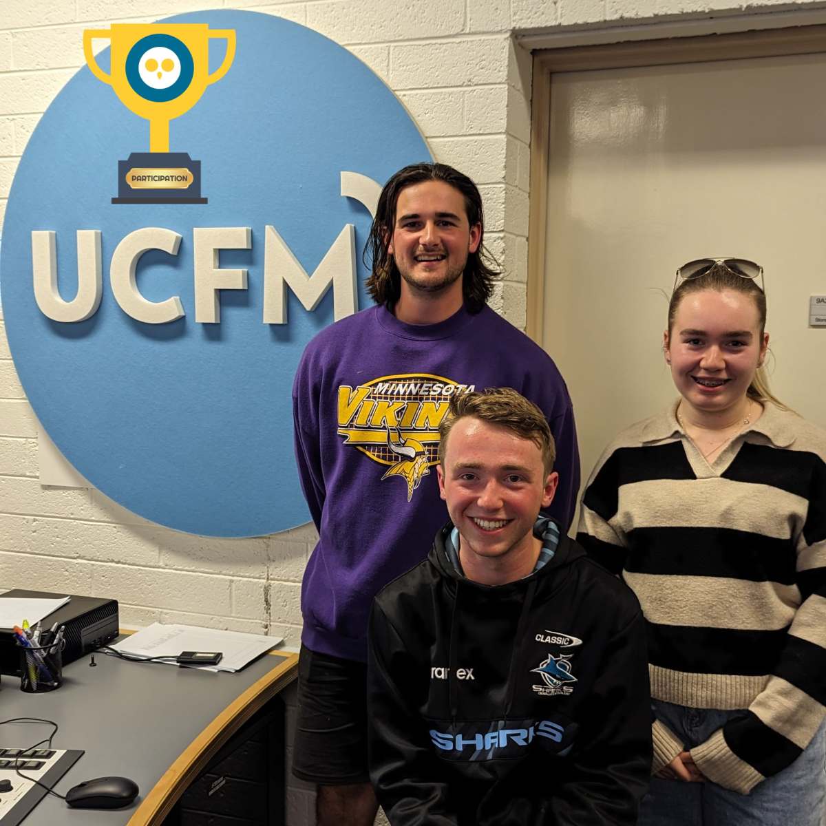 The Monday Matchup team in the UCFM studio