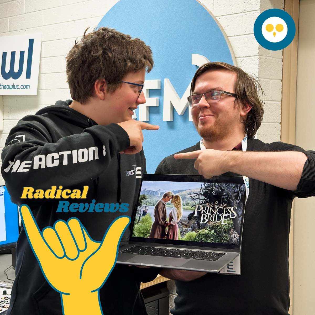 Lachlan and Tobias in the UCFM studio