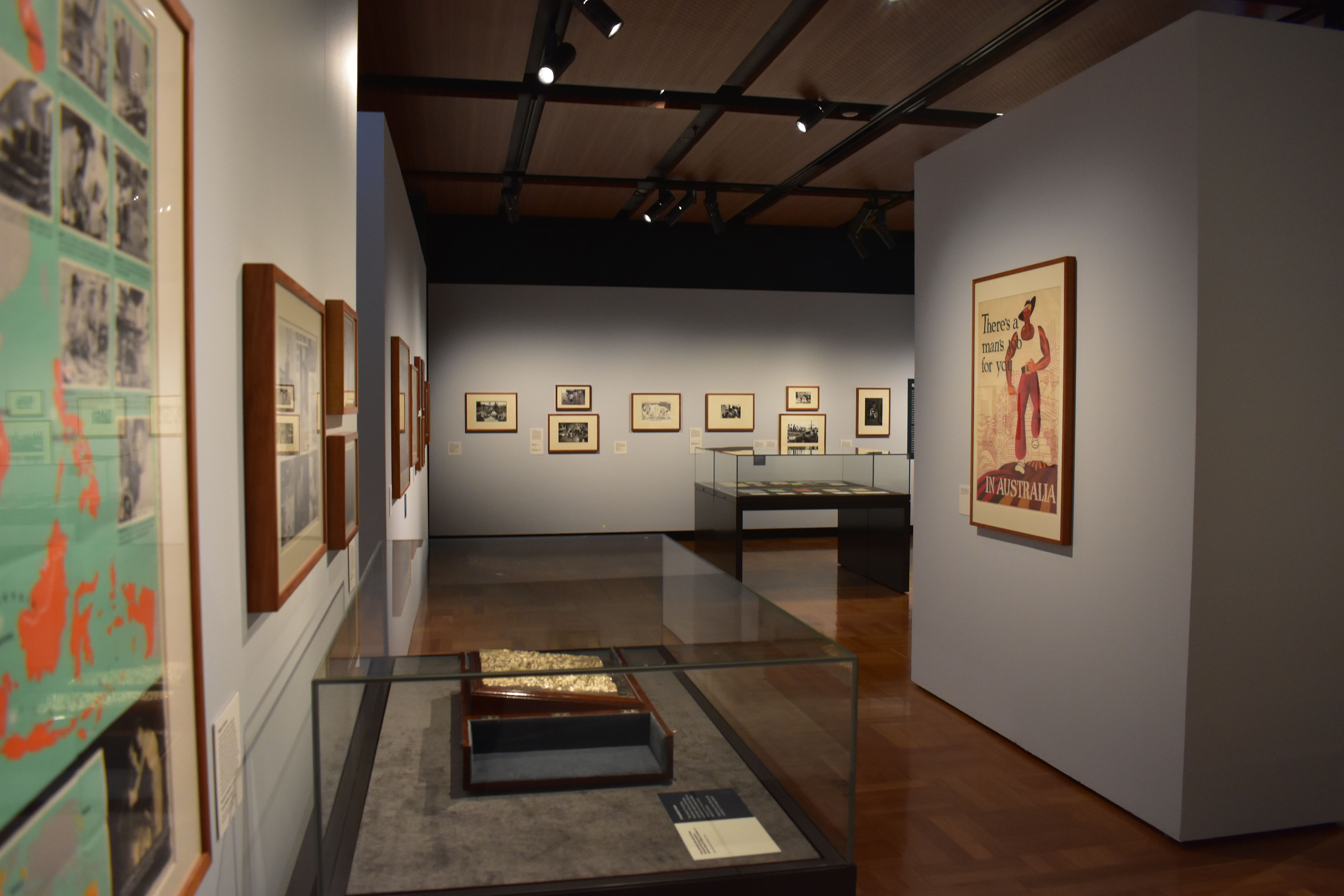 Original image of a specific section of the National Library's "Hopes and Fears: Australian Migration Stories" Exhibition