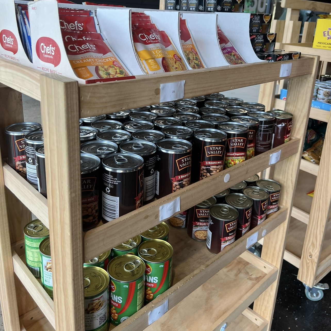 pantry items on shelf in UCX Pantry