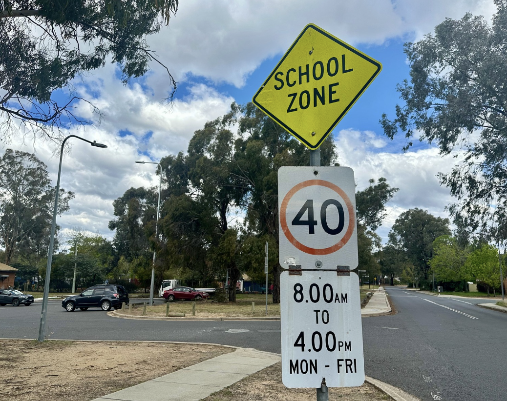 School zone sign.