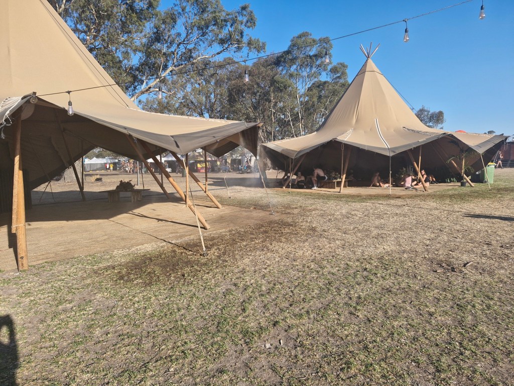 Large tents in bush