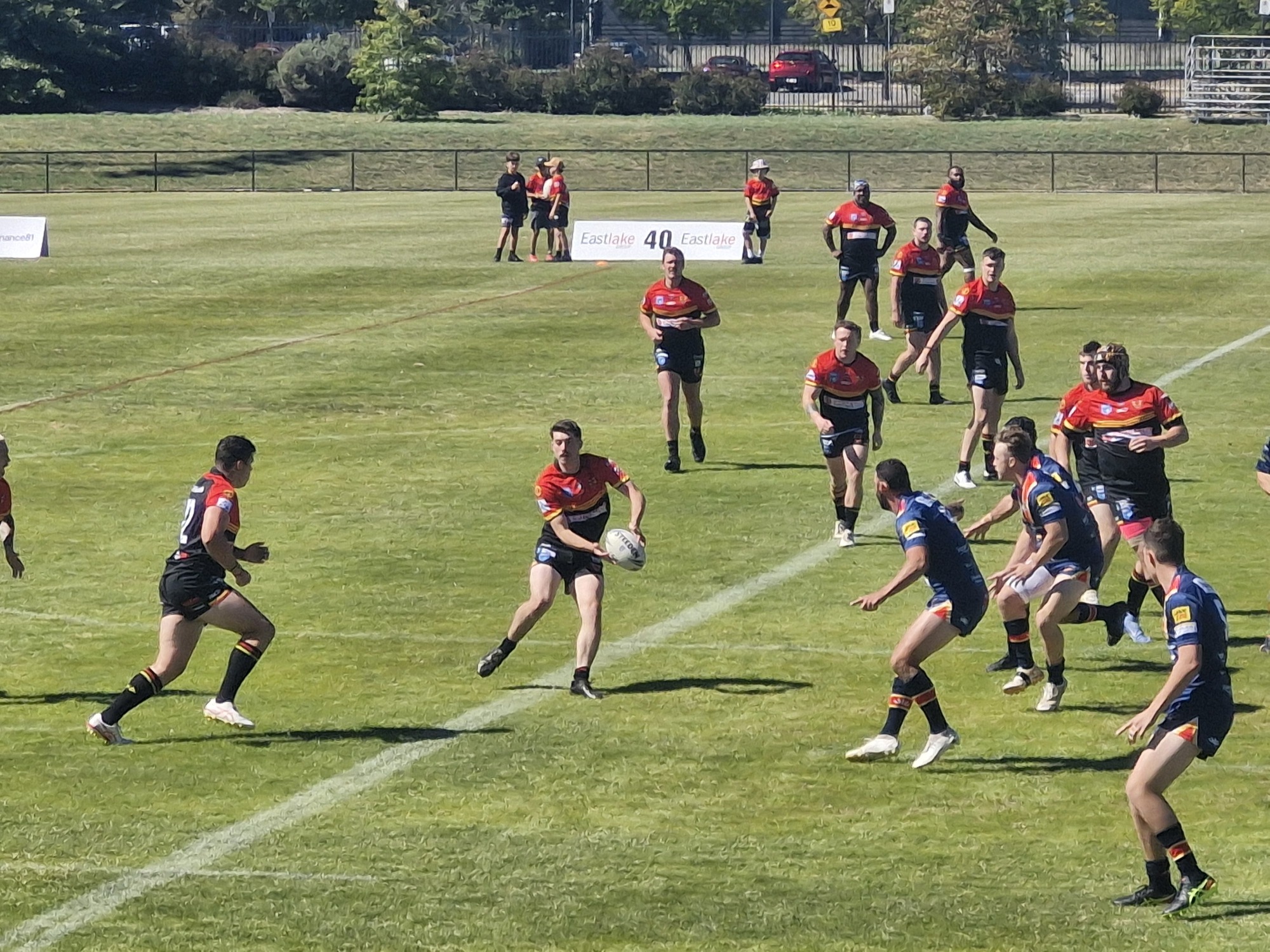 Gungahlin Half Jayden Grocott passing the ball 