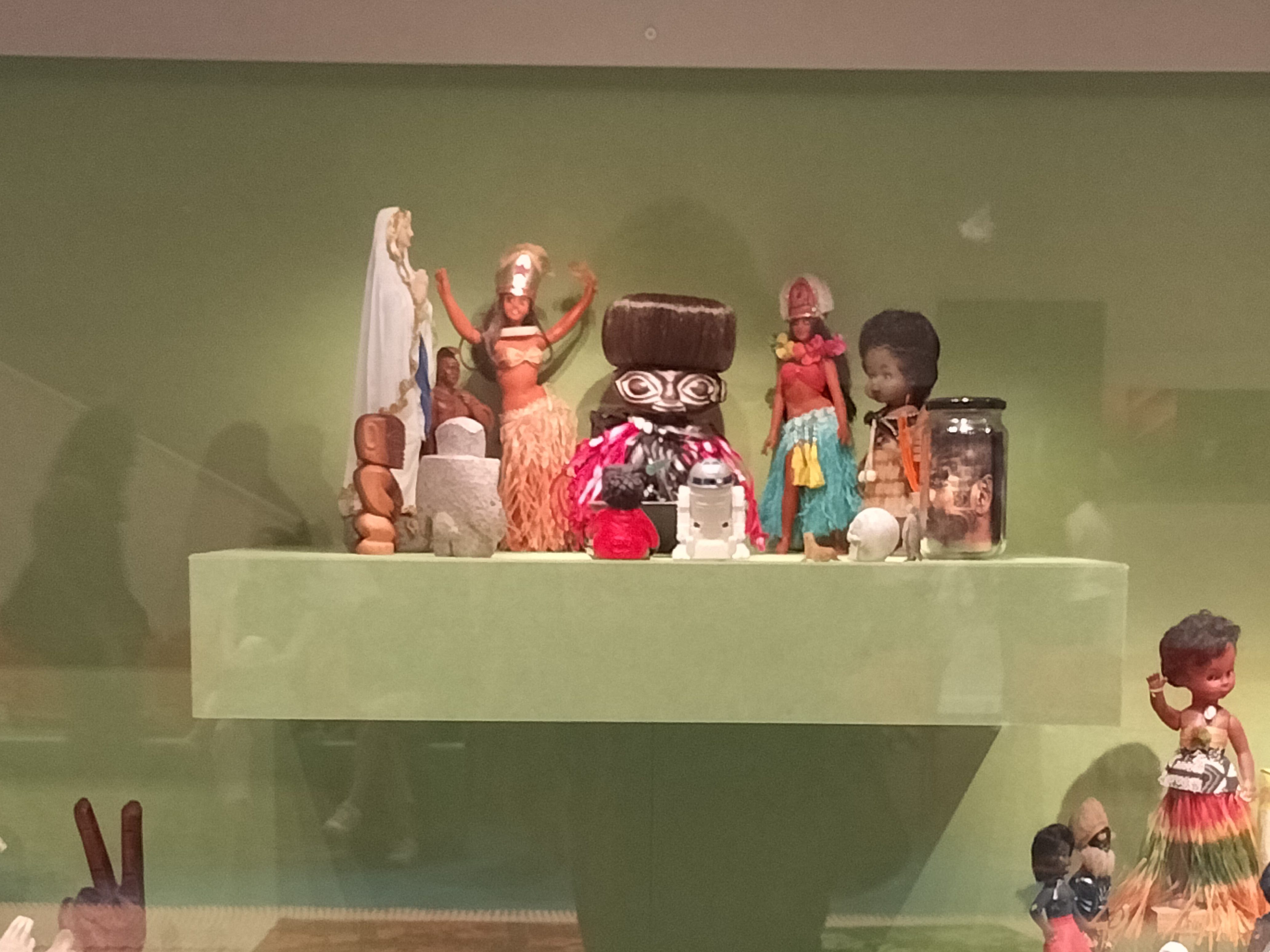 Statues and figurines on display
