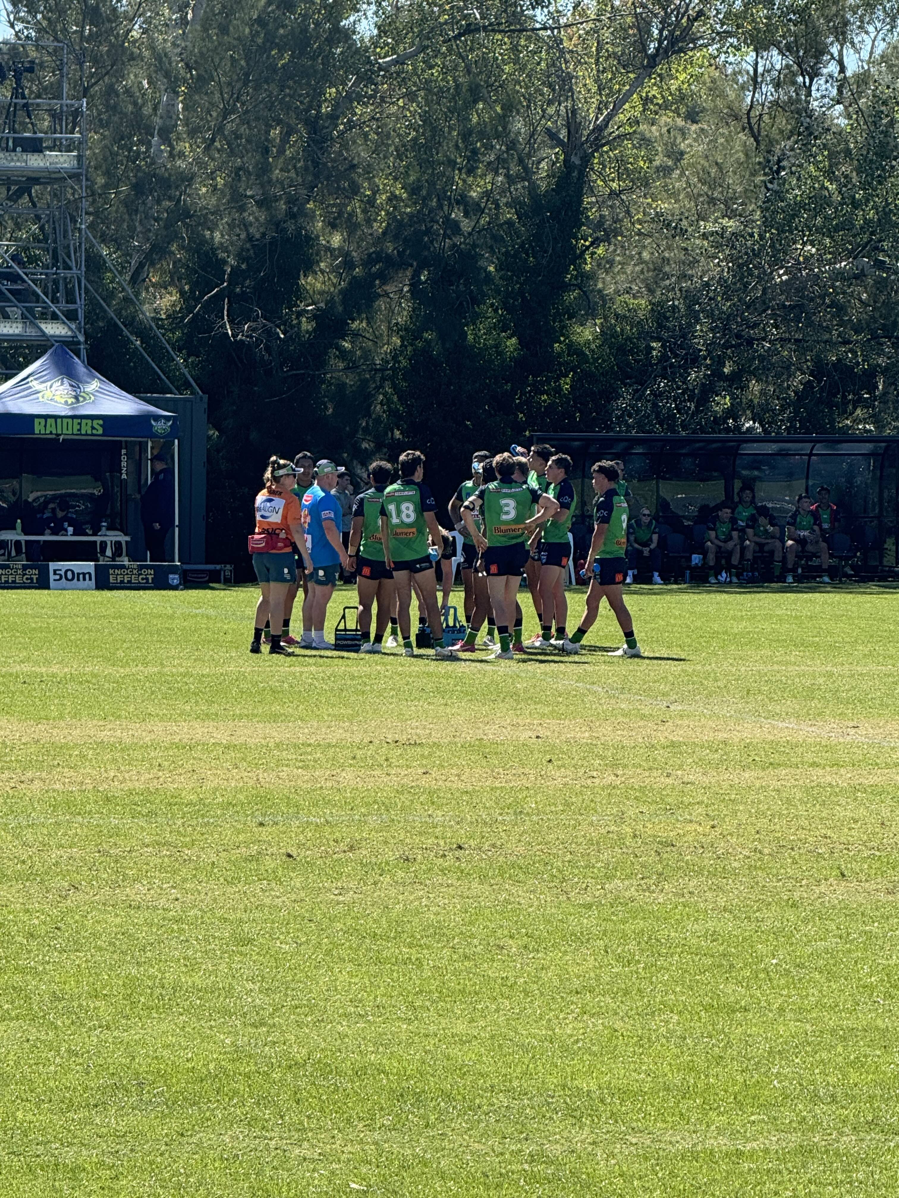 Raiders having a team chat