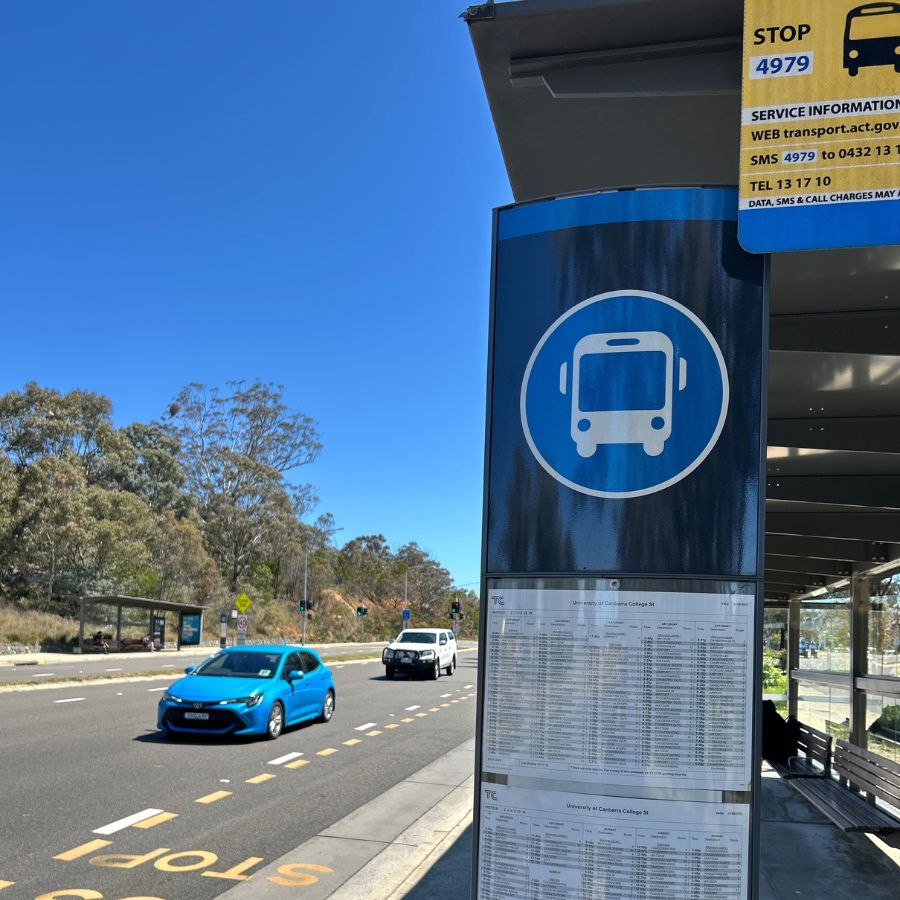 MyWay+ schedule at bus stop
