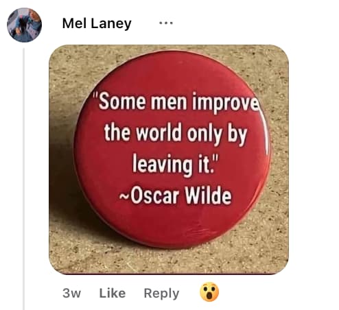 Facebook comment in response to the Charlie Kirk.