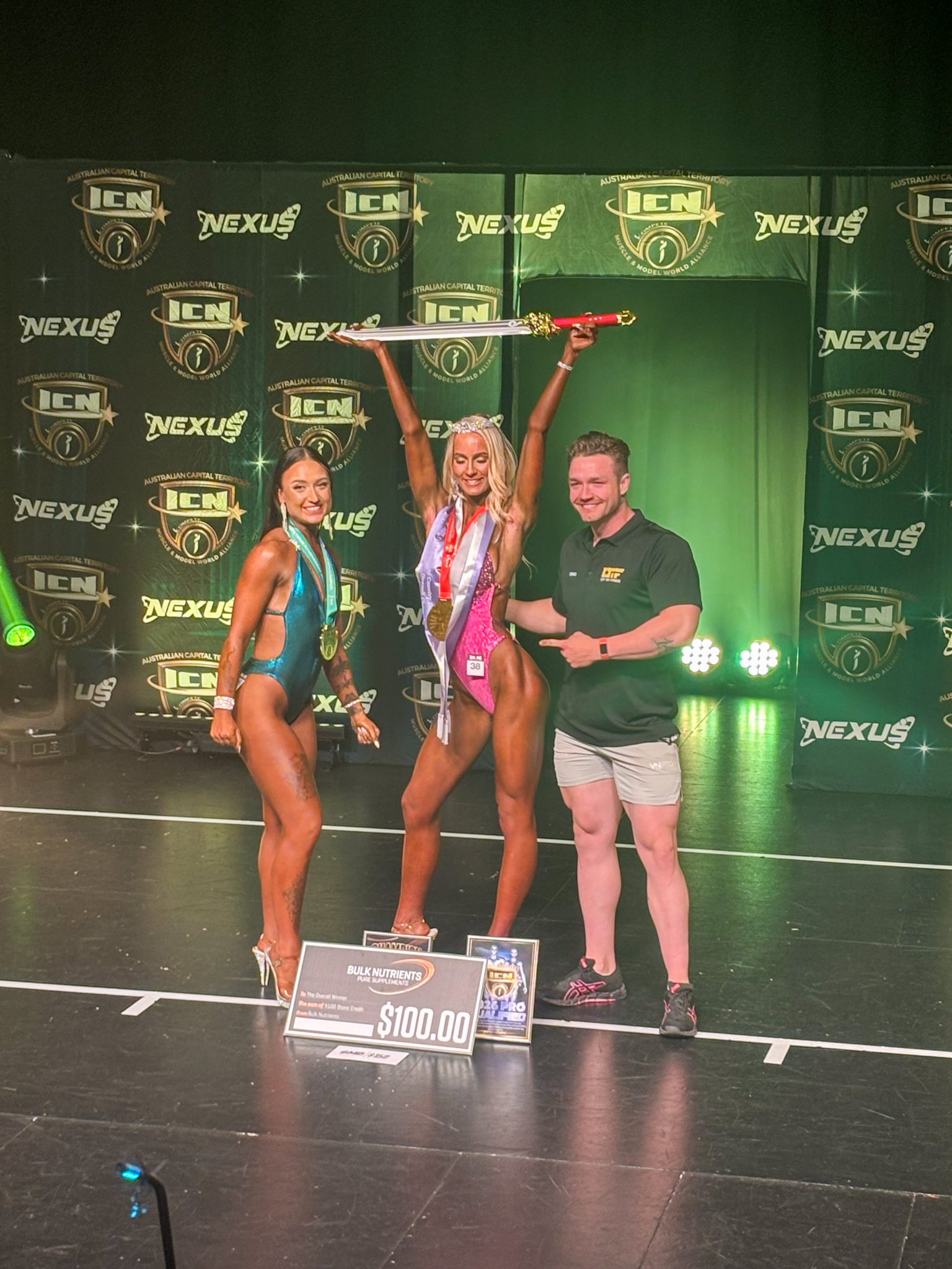 Montanah Tomlinson winning Ms Swimsuit overall.